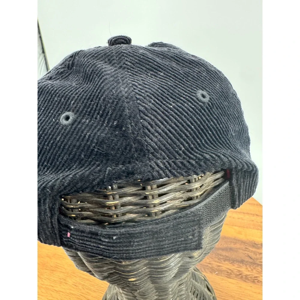 Disney Store Mickey Mouse‎ Corduroy Hat Mens S/M Black Embroidered Baseball Cap
